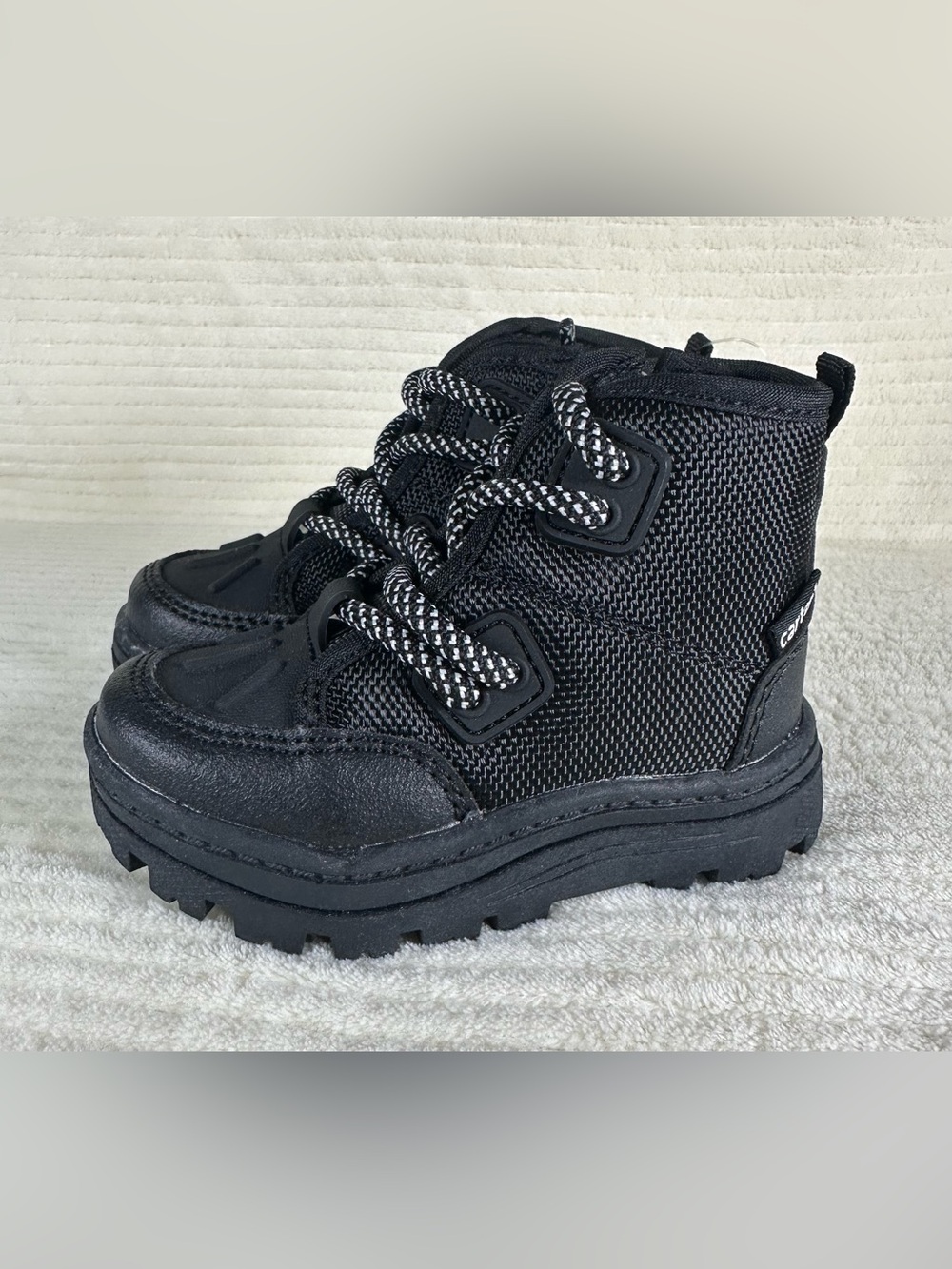 Carters Toddler Boys Black Burma Hiking Boots NWT Size Toddler 5